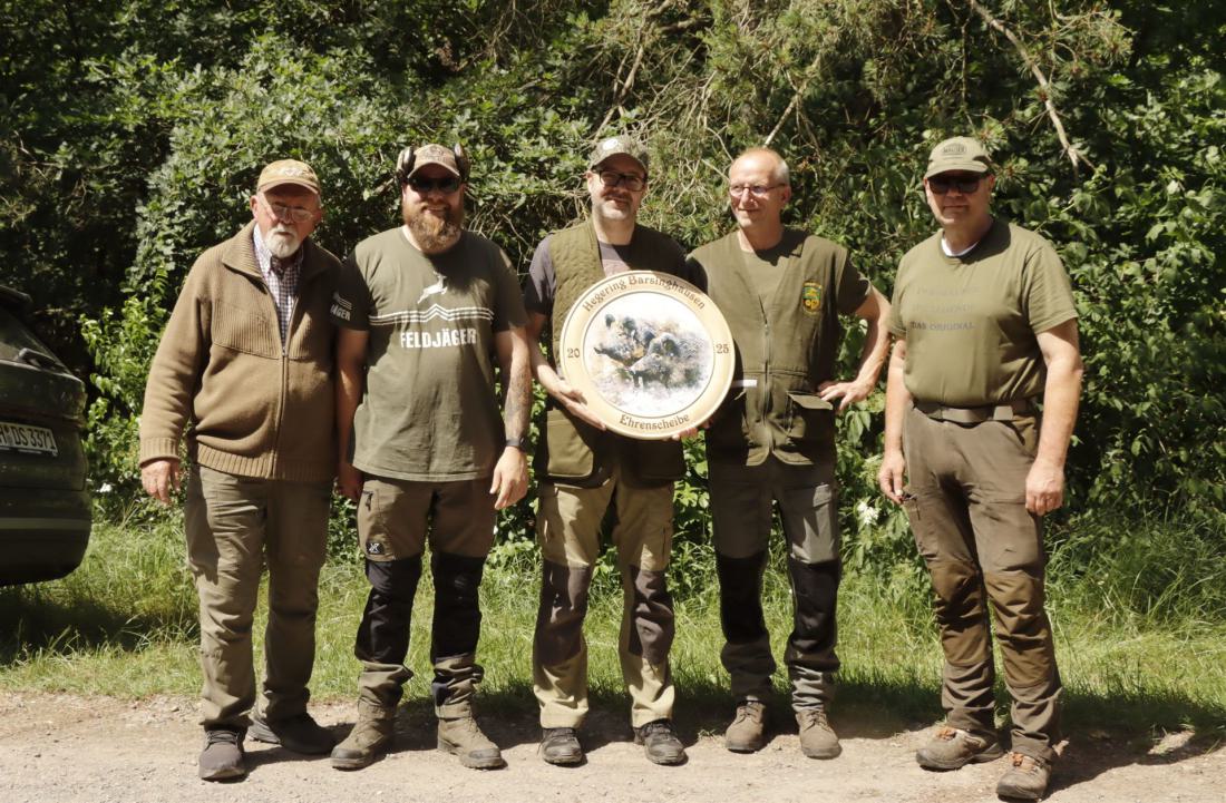 Ehrenscheibe von links Axel Mewes, Markus Domrowe, Kim Bierbrauer, Nobert Lichey,Markus Knappe